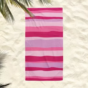 Peškir za plažu - Linije roze